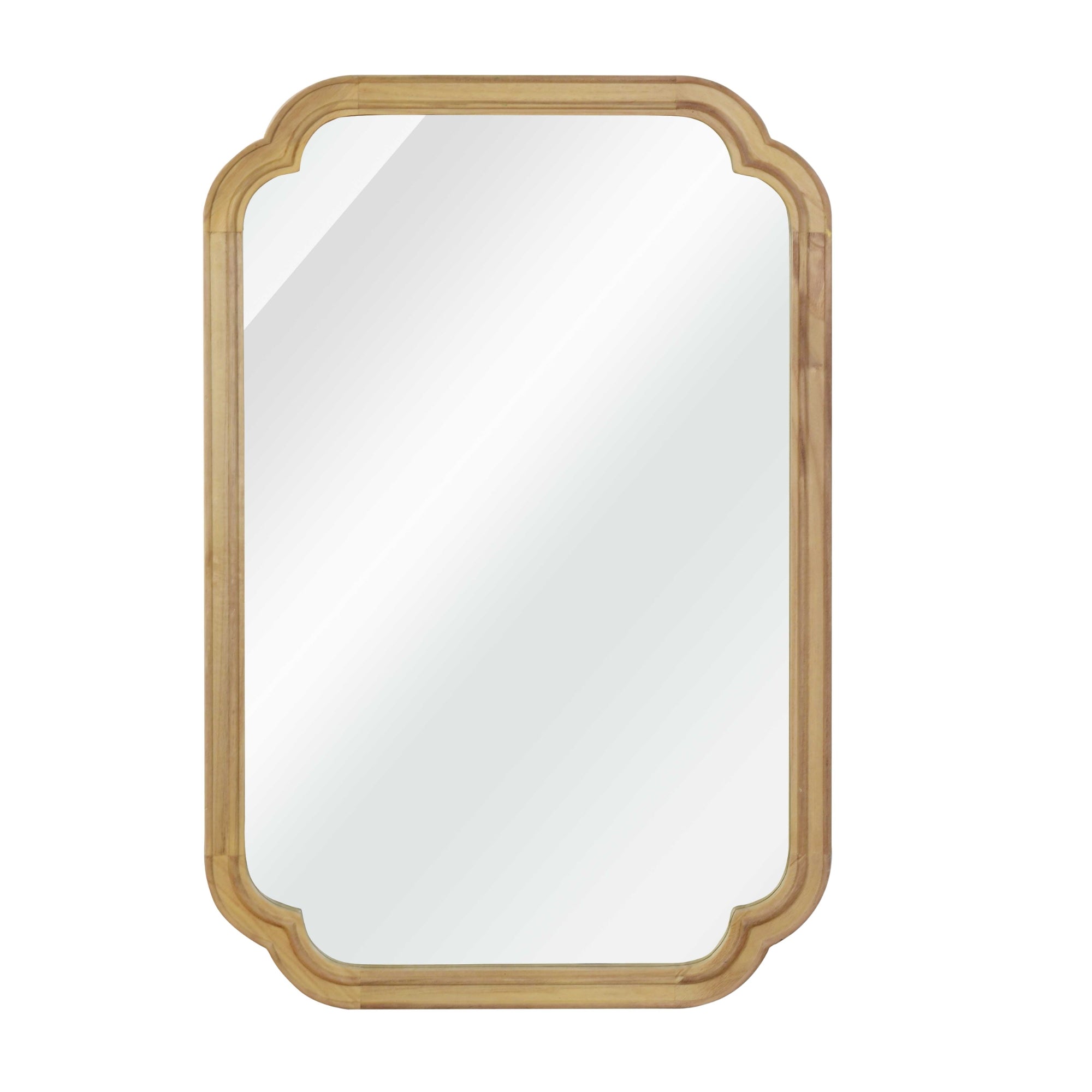 VanityFus 36-in W 24-in H Oval Yellowish-Brown Framed Beveled Bathroom Vanity Mirror Wall Mirror